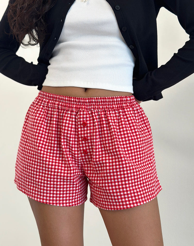 Image von Laboxe Shorts aus rotem Gingham
