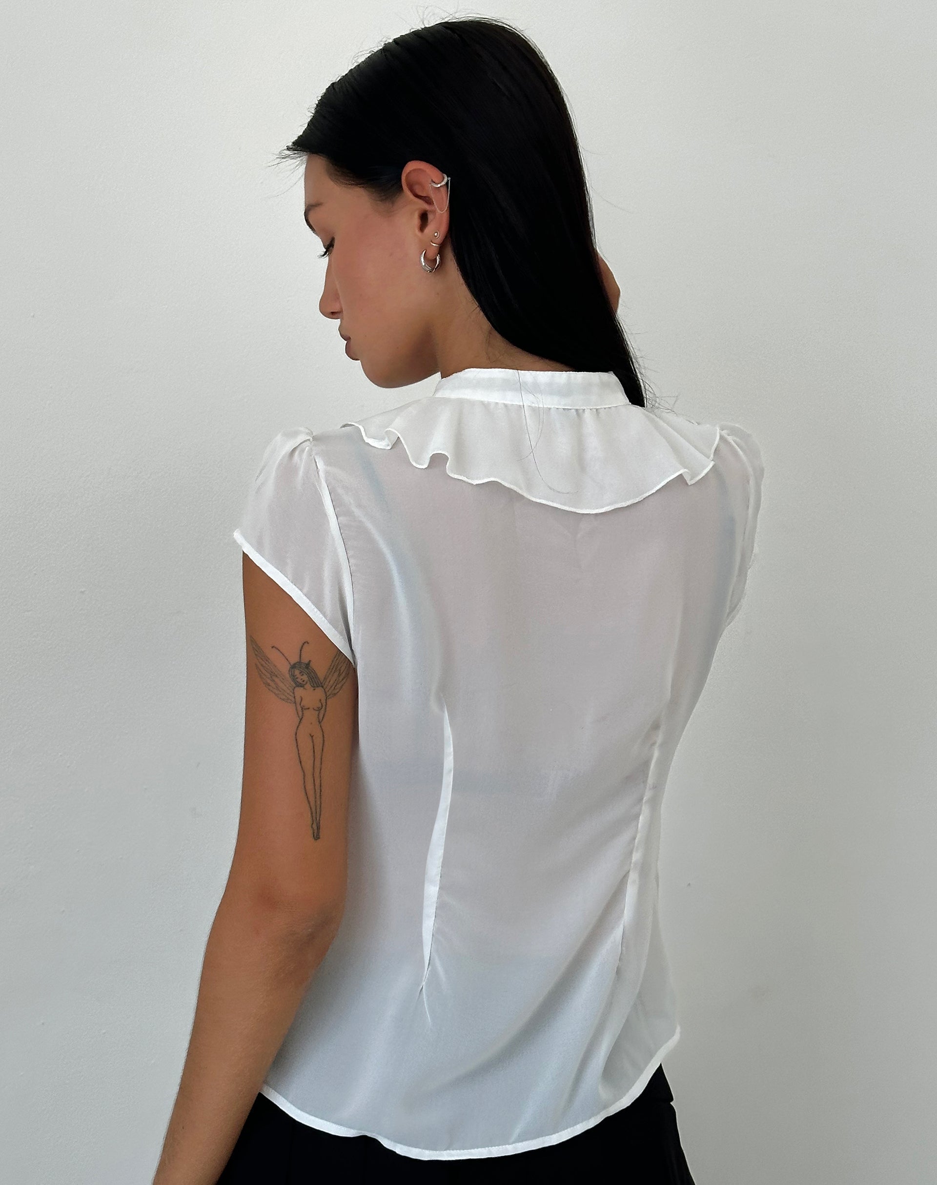 Image von Lada Bluse aus weißem Chiffon