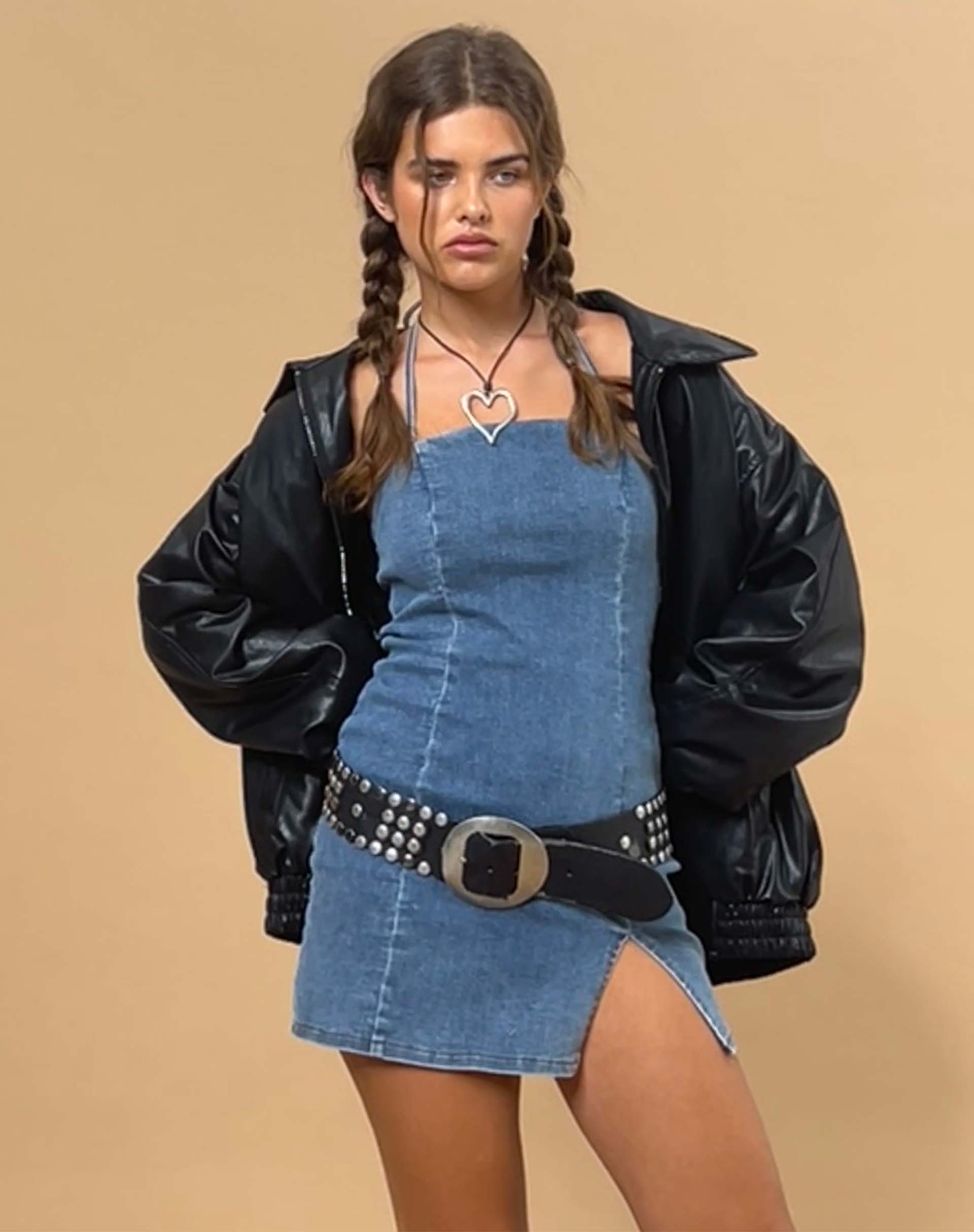 Bild von Laica Denim Mini Dress in Blue Wash
