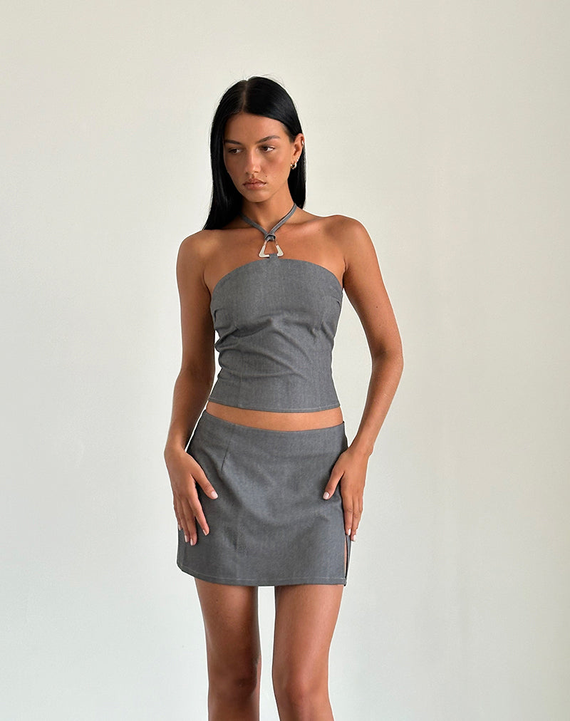 Pamela Minirock in Tailoring Anthrazit
