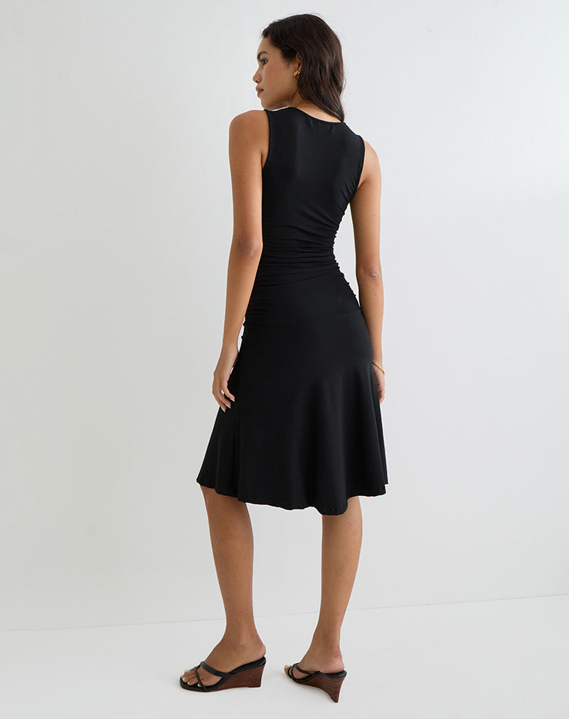 Image of Laluma Midikleid in Schwarz