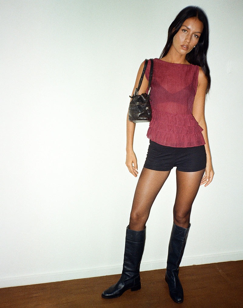 Image of Lamina Ungefütterte Bluse in Maroon