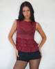 Image of Lamina Ungefütterte Bluse in Maroon