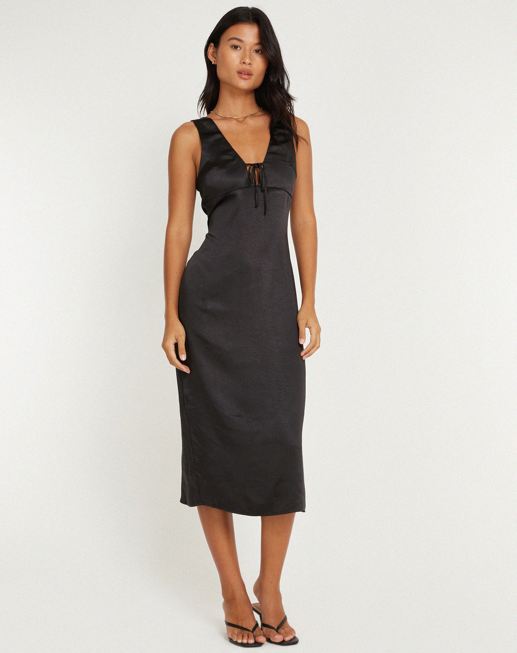 Lasanda Midikleid in Schwarz
