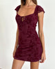 Image of Lashka Minikleid in Botanical Flower Maroon