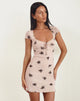 Image of Lashka Minikleid in Cluster Ditsy Flock Nude