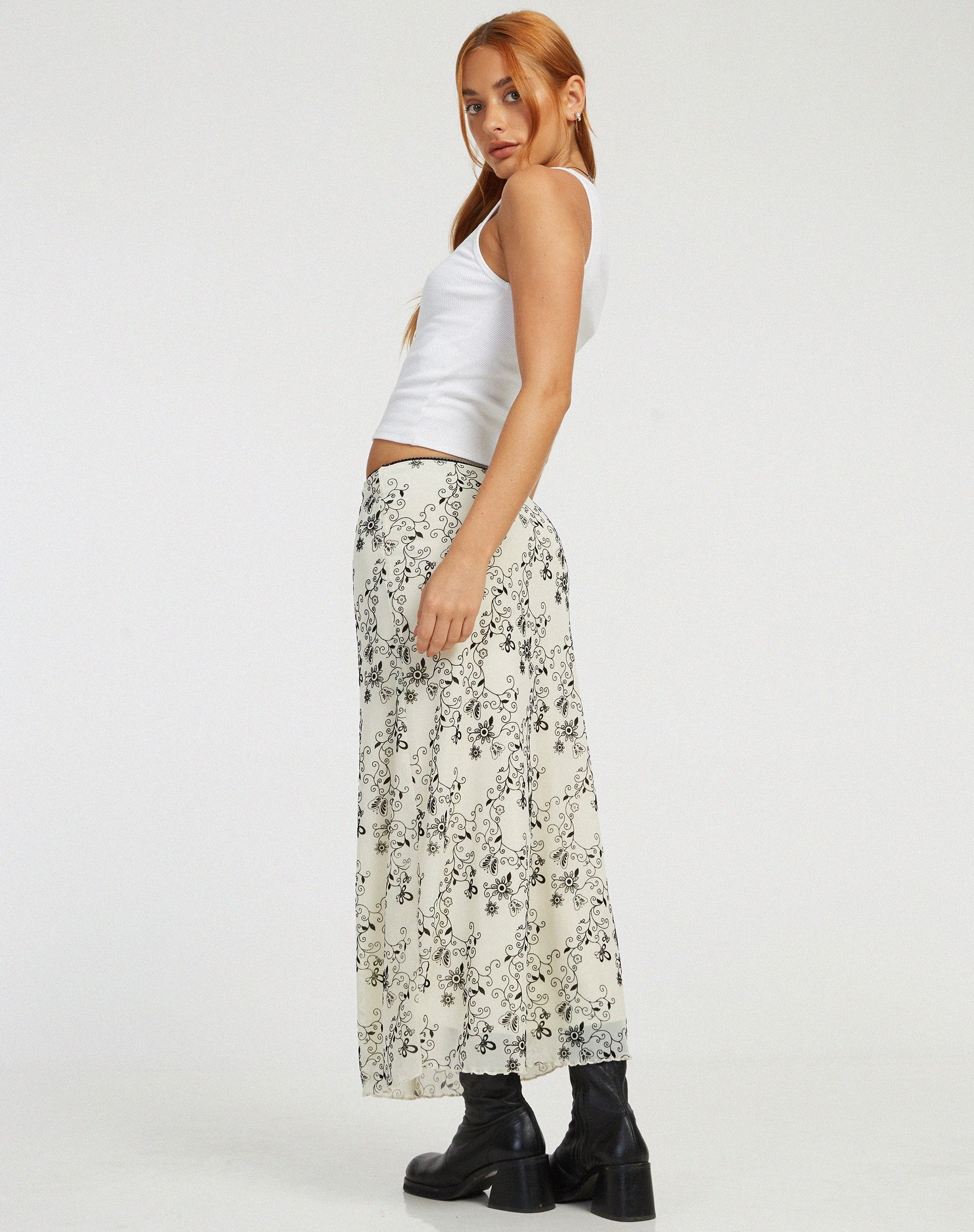 Abbildung Lassie Maxirock in Butterfly Vine Flock Weiß