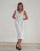 Image of Lavisha Midikleid in Funshine Floral Off White