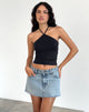 Bild von Layti Hlaterneck Basic Top in Schwarz