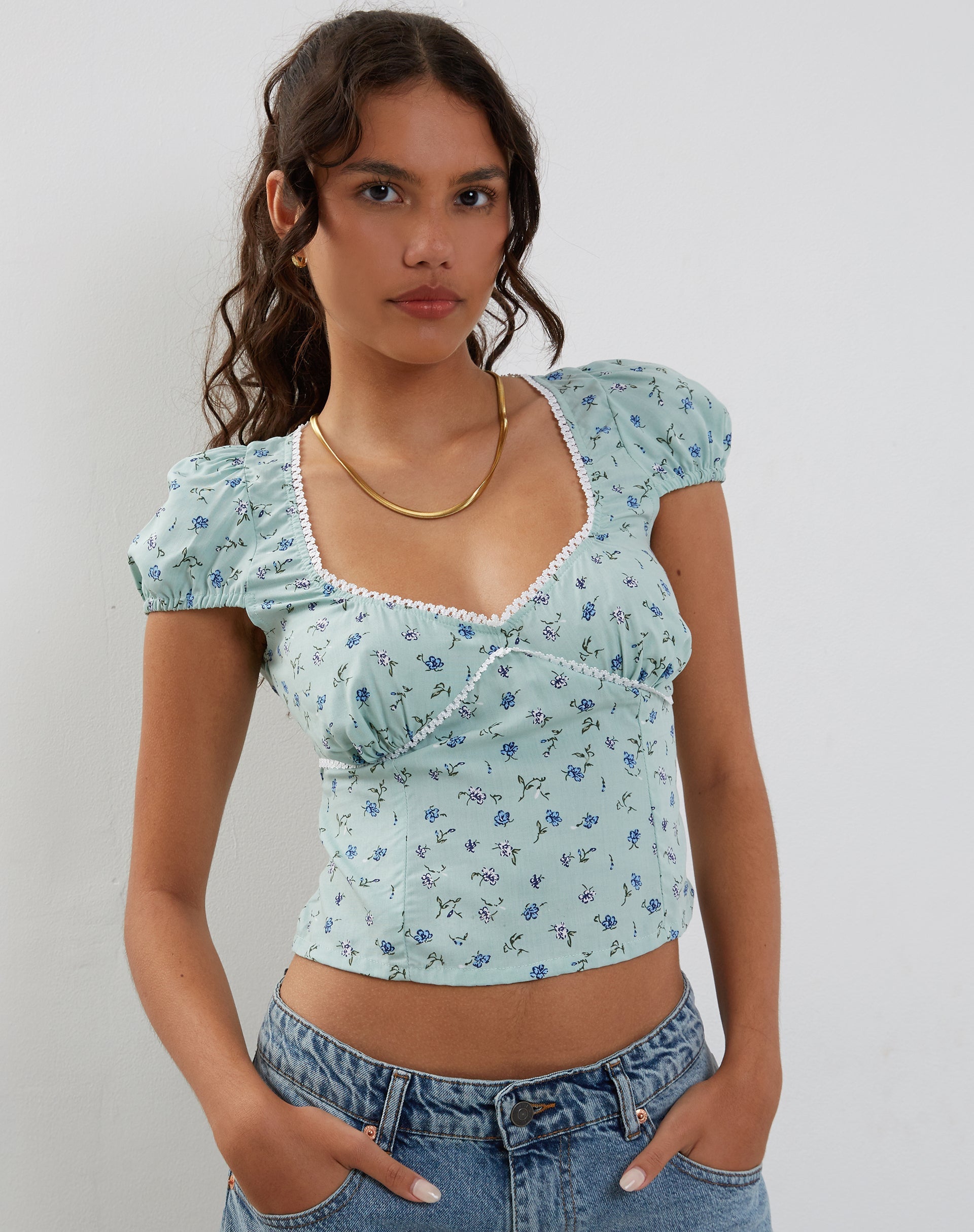 Image von Laz Top in Pretty Petal Green