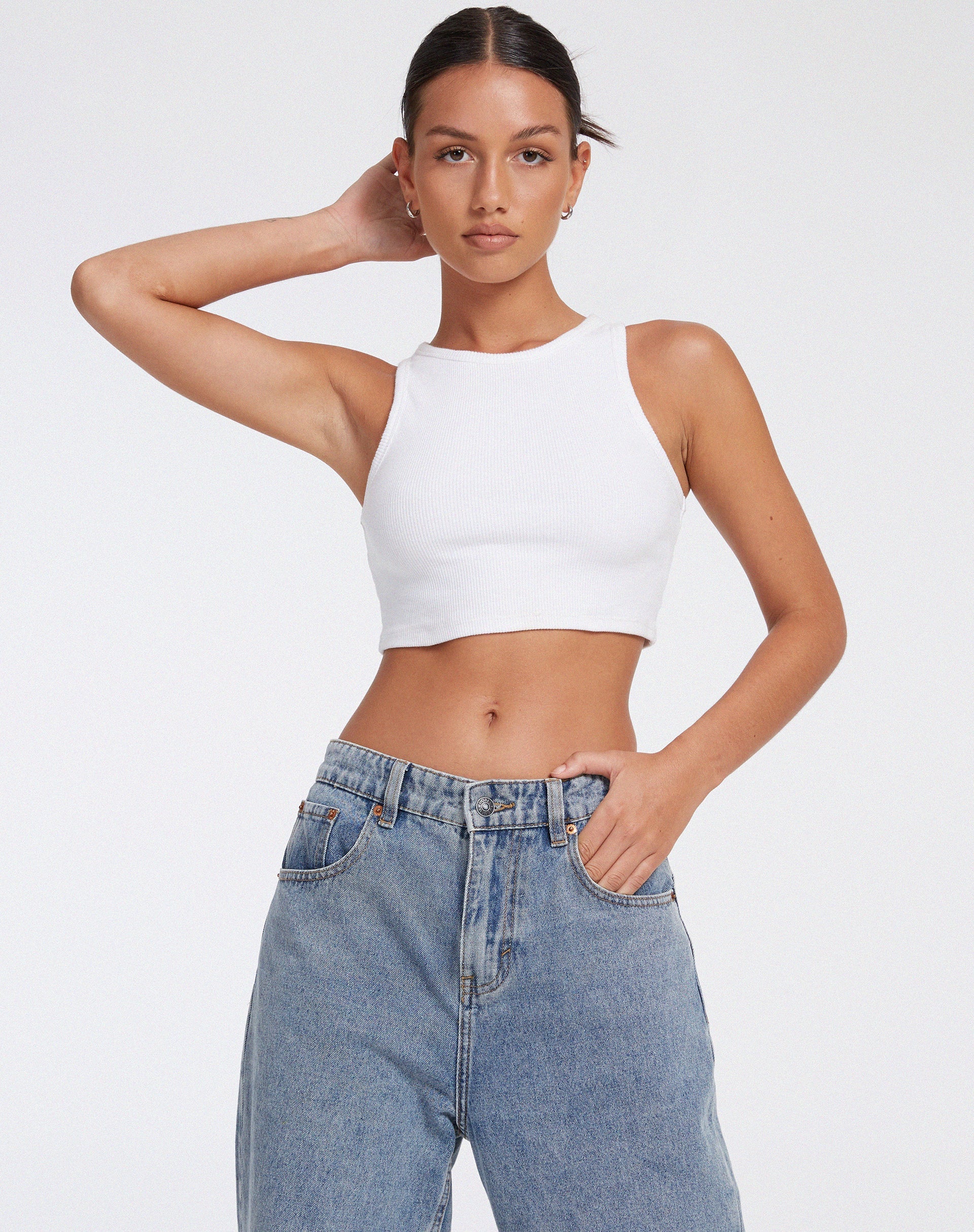 Abbildung von Leah Crop Top in Rib White