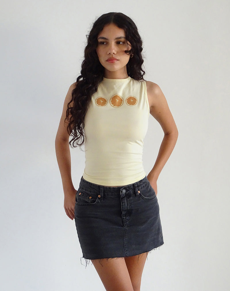 Bild von Leen Tank Top in Buttermilch-Orangen
