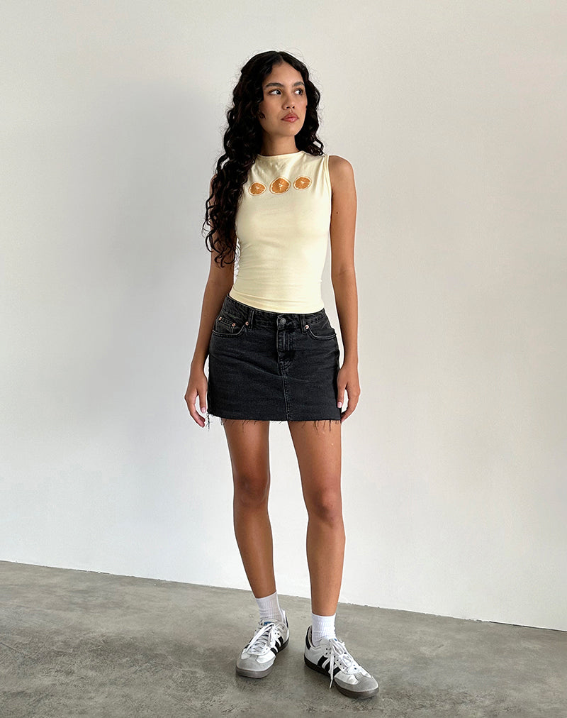 Bild von Leen Tank Top in Buttermilch-Orangen