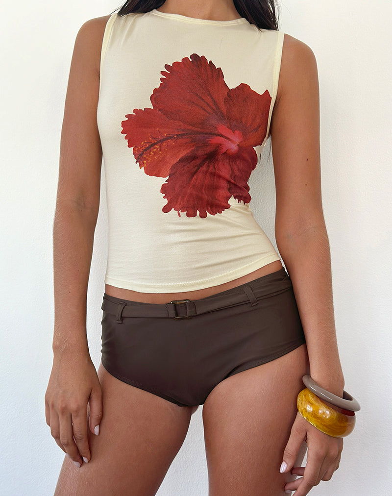 Bild von Leen Vest Top in Hibiskus Buttermilch