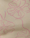 Khaki Hibiskus Doodle Rosa
