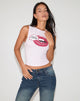 Bild von Leen Tank Top in Pink mit Kiss Me I'm Fab Grafik