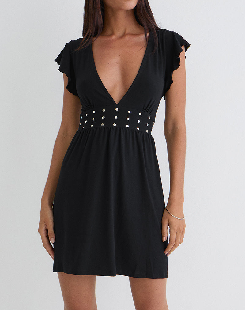 Image of Leisoa Minikleid in Schwarz