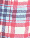 Pastellrosa Tartan mit Picot-Besatz