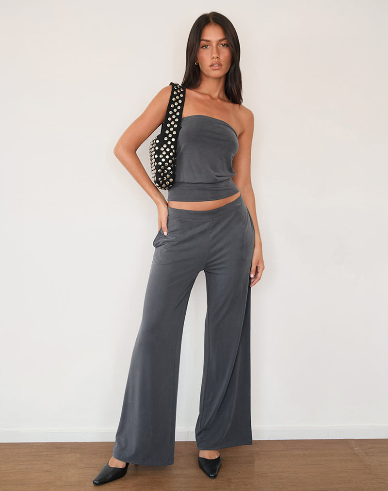 Leocadia Bandeau-Top in Dunkelgrau