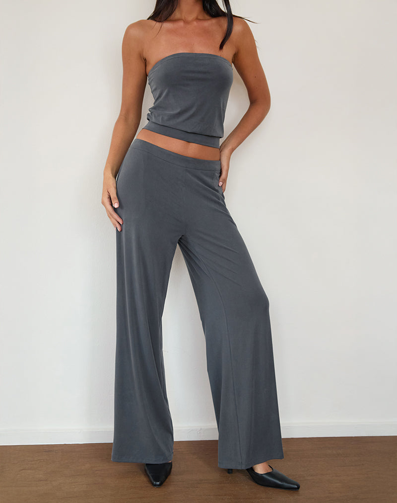Baku Hose mit weitem Bein in Dunkelgrau
