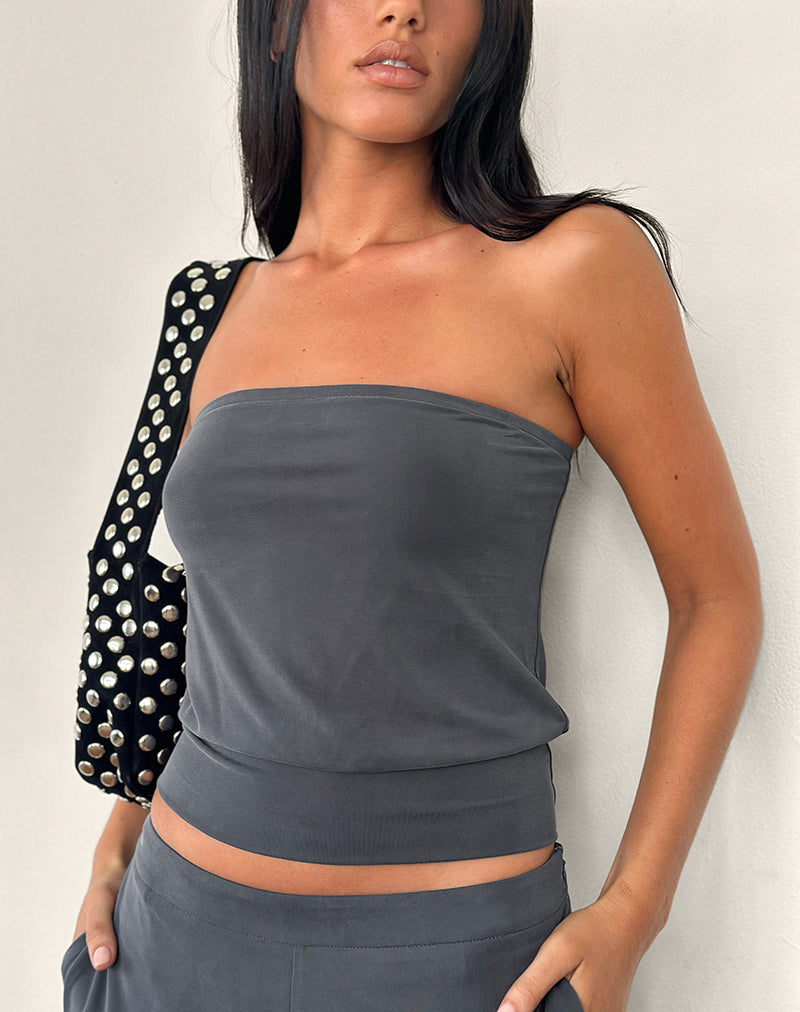 Leocadia Bandeau-Top in Dunkelgrau