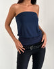 Bild von Leocadia Long Bandeau Top In Cupro Navy