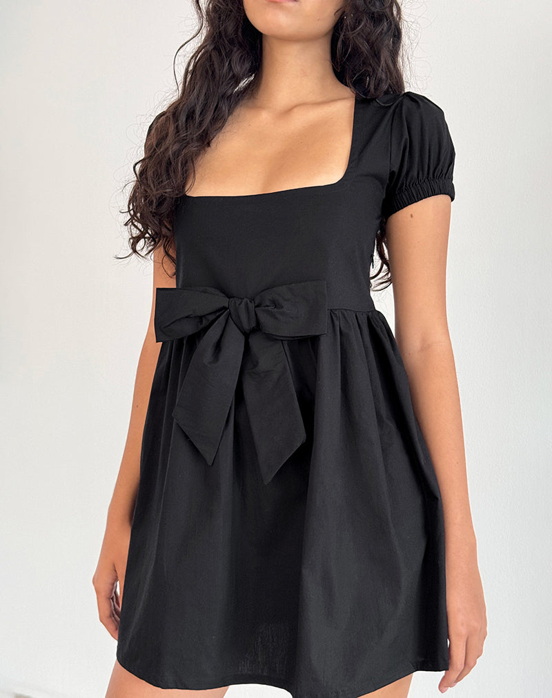 Leshiana Minikleid aus Popeline Schwarz