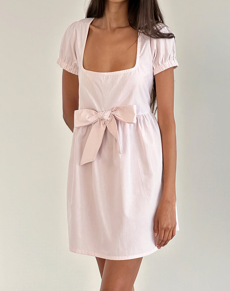 Leshiana Minikleid aus Popeline Hellrosa