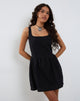 Image of Leshiel Minikleid aus schwarzer Popeline