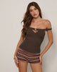 Bild von Lesly Bardot Top O Ring in Braun