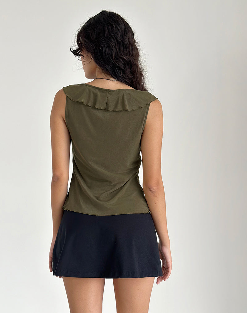 Bild von Leviosa Butterfly Top In Mesh Moss Green