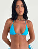 Image of Pami Bikinioberteil in Azura Blau mit Perlen
