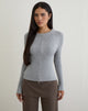 Image of Liano Zip-Cardigan aus Rippenstrick Grau