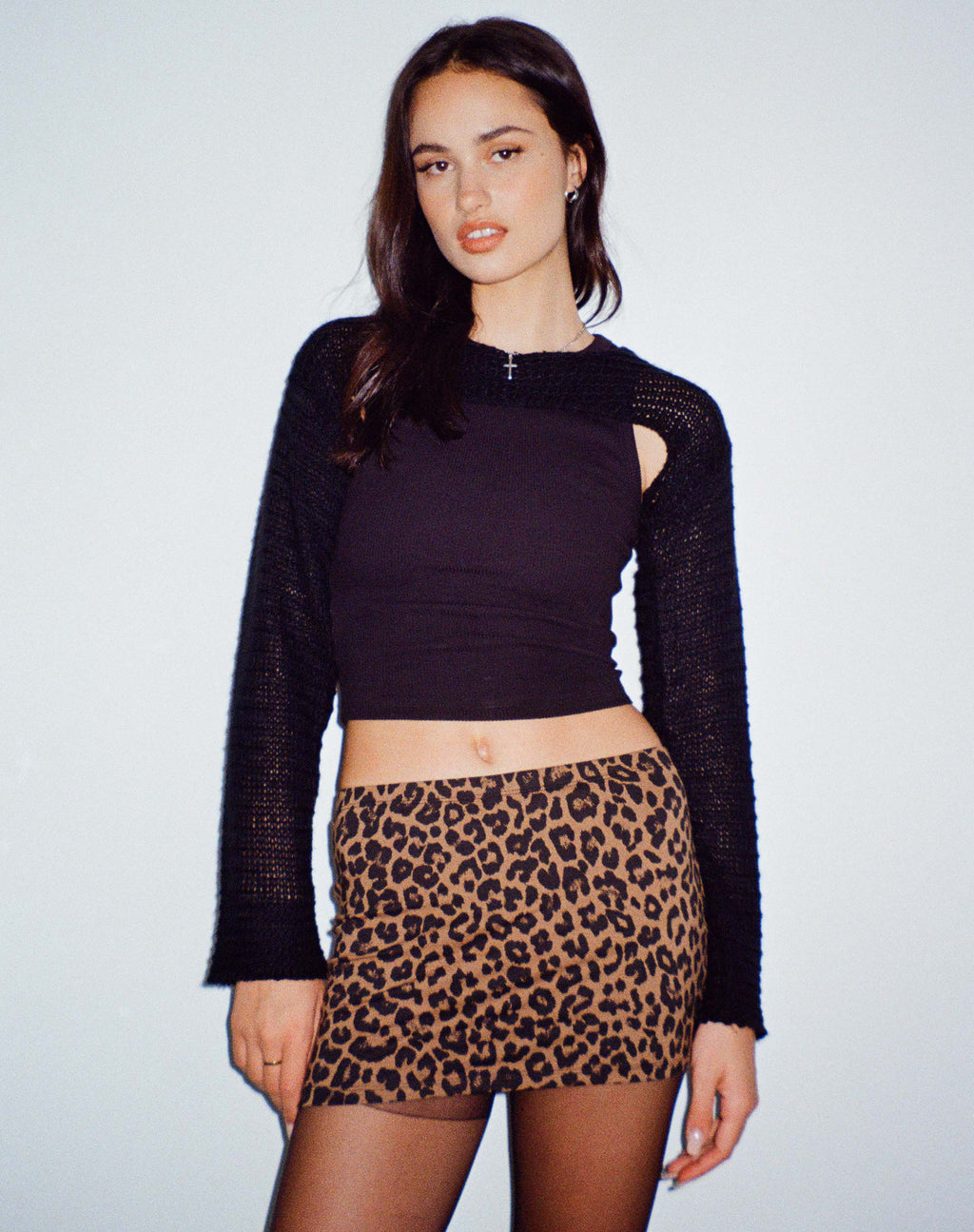 Lidya Minirock in Leopard Daze Braun