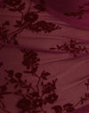 Botanischer Flock Blume Maroon