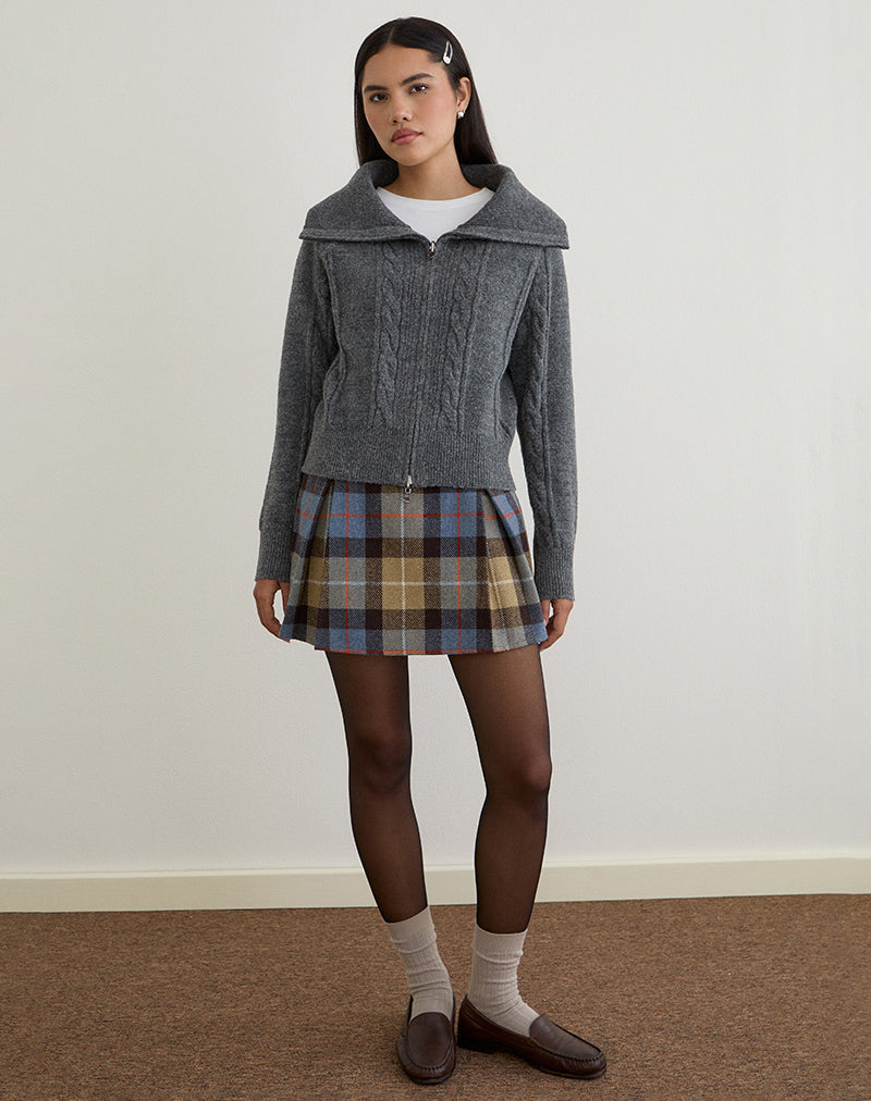 Bild von Lilena Zip Pullover in Knit Dark Shadow