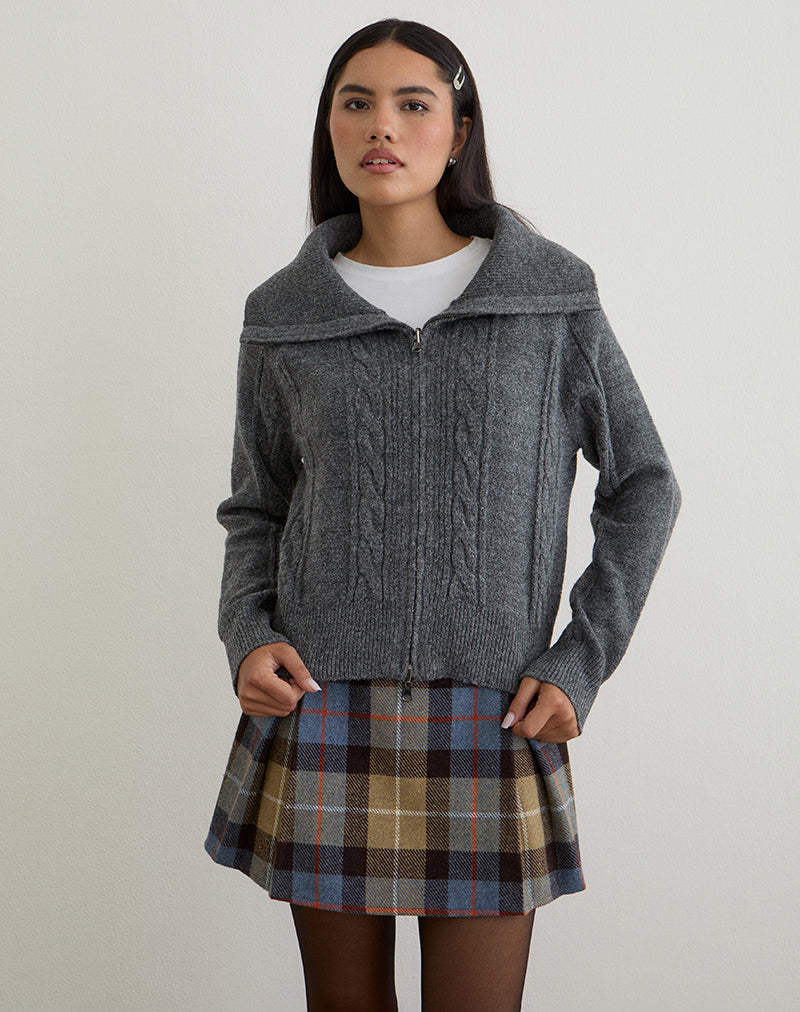 Bild von Lilena Zip Pullover in Knit Dark Shadow