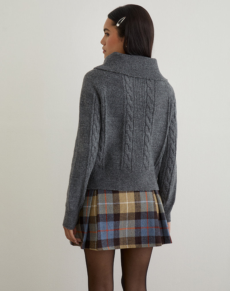 Bild von Lilena Zip Pullover in Knit Dark Shadow
