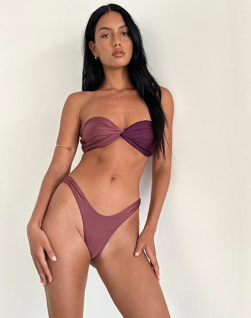 Linda Twist Bikinioberteil in Deep Mauve Pflaume