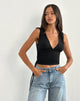 Bild von Lindka Plunge Assymetric Top in Slinky Schwarz