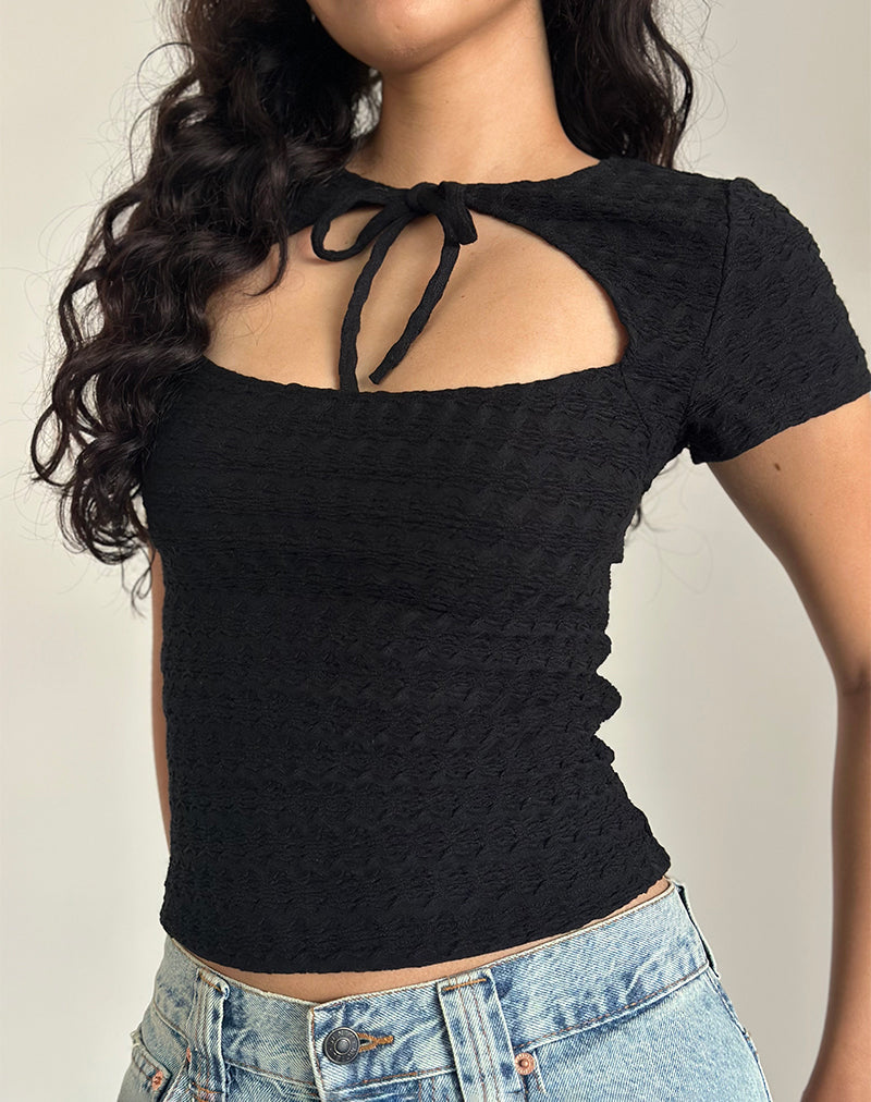 Bild von Lindsay Top in Schwarz strukturiert