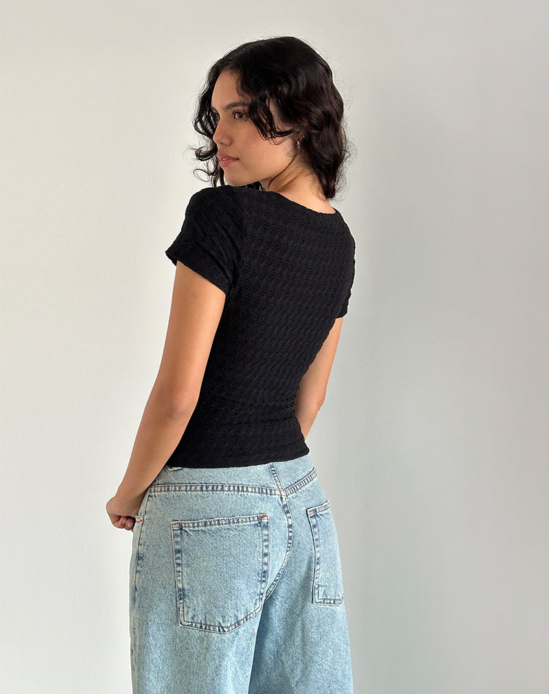 Bild von Lindsay Top in Schwarz strukturiert