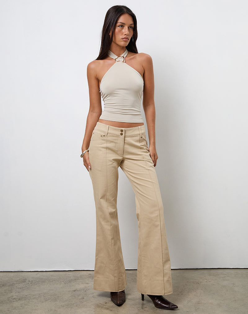 Bild von Lintira Slim Leg Hose aus Twill Sand