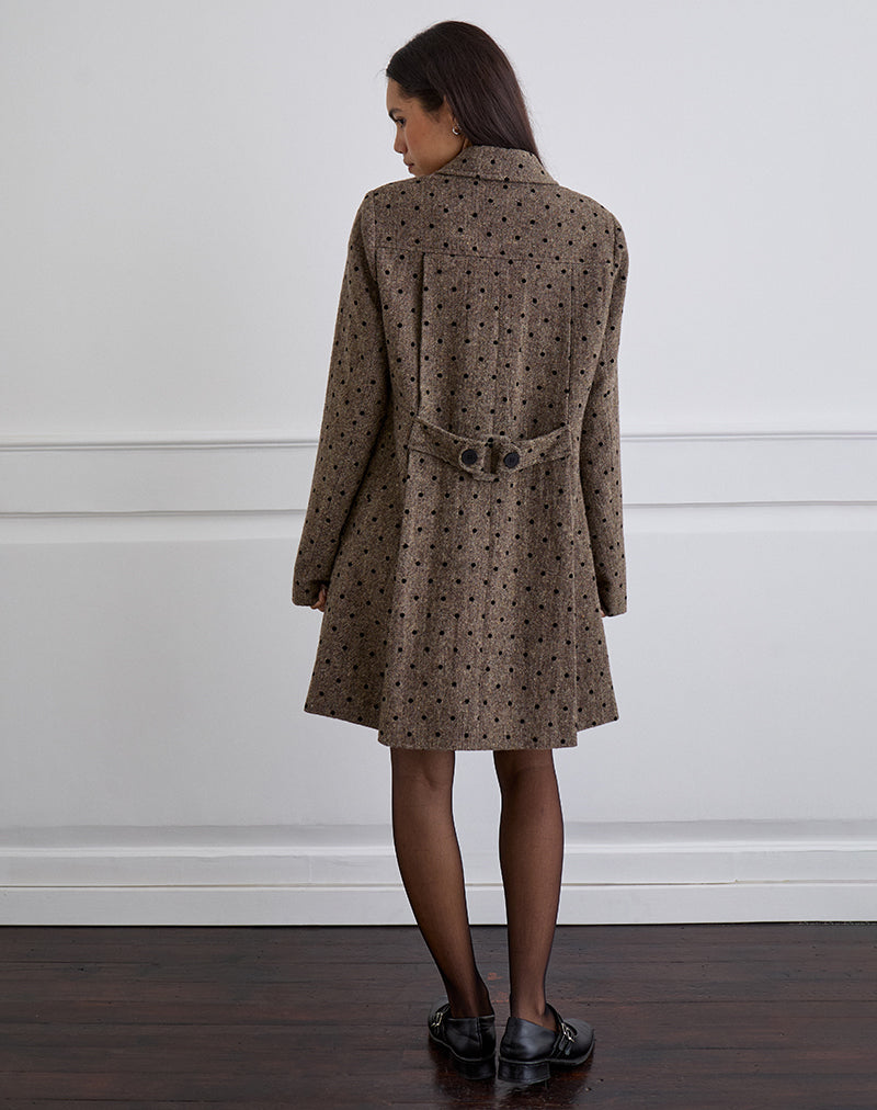Image of Lirena Langarmmantel in Polka Braun