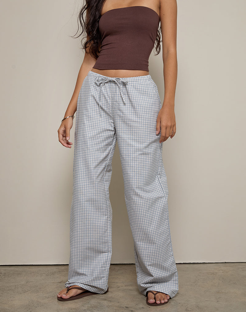 Image of Lirura Hose in Mini Gingham Blau und Grau
