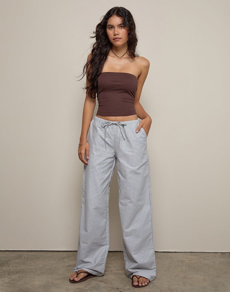 Image of Lirura Hose in Mini Gingham Blau und Grau