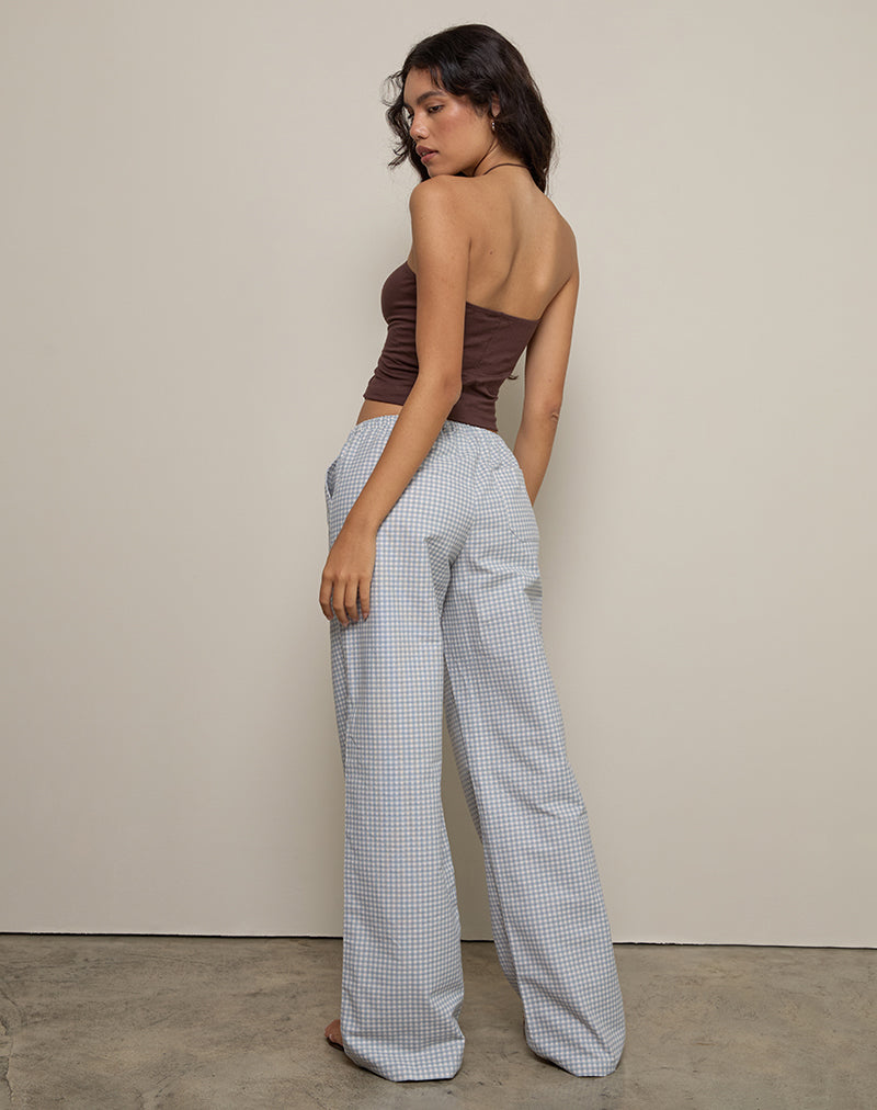 Image of Lirura Hose in Mini Gingham Blau und Grau