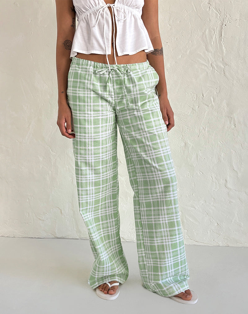 Lirura Hose aus Tischtuch Neo Mint