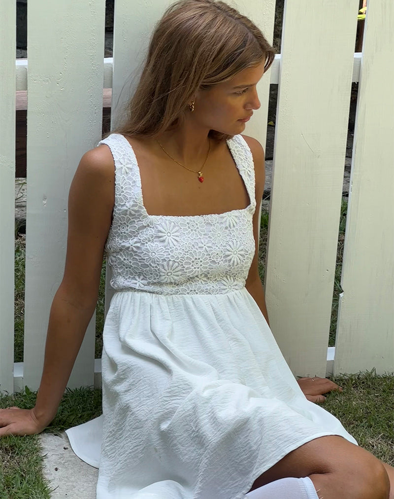 Liselotte Minikleid in Elfenbein