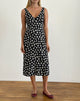 Image of Lisheva Midikleid in Grunge Daisy Schwarz